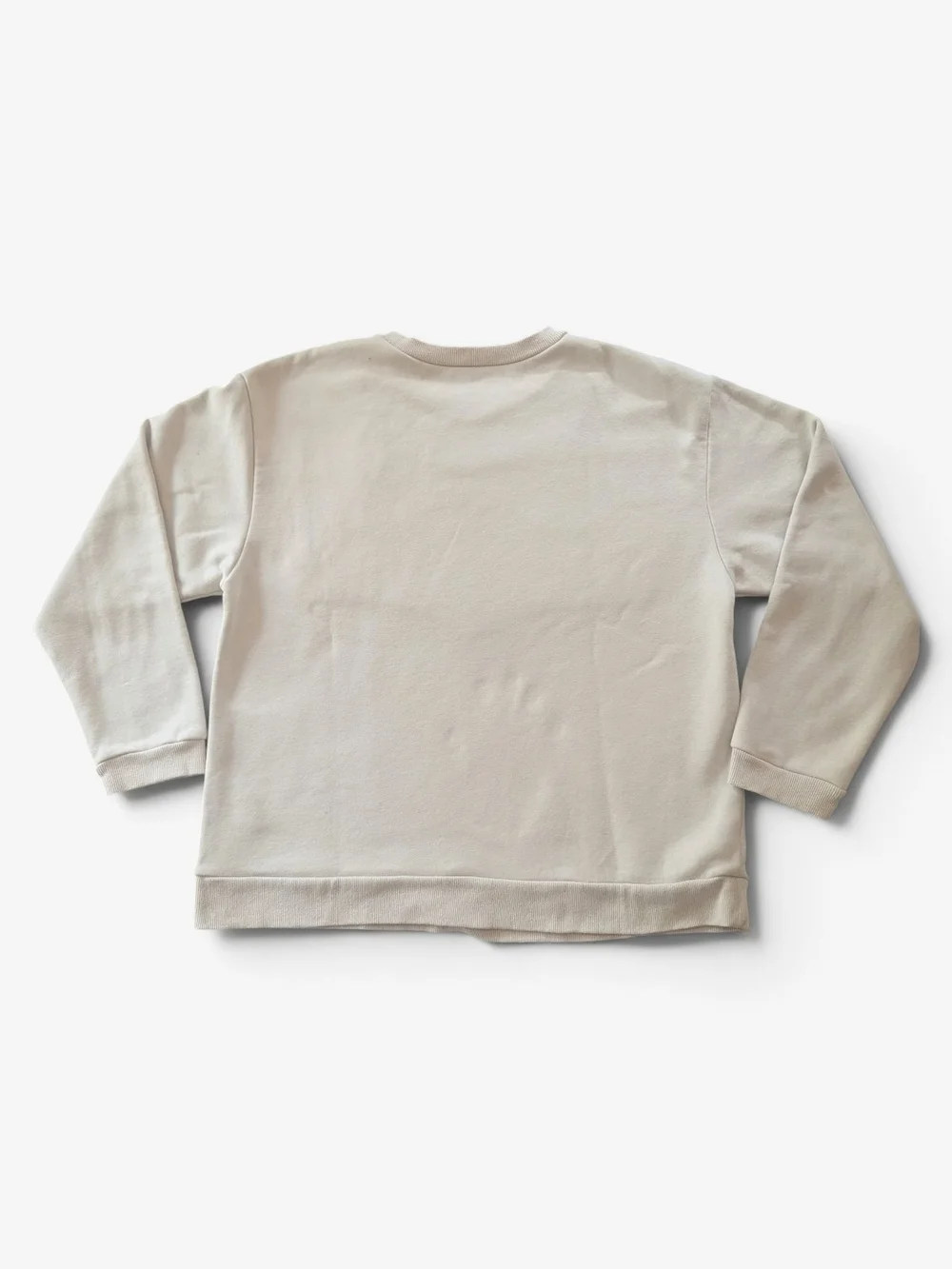 Zara Macrame' Beige Crochet Yoke Boho Pullover Sweatshirt
